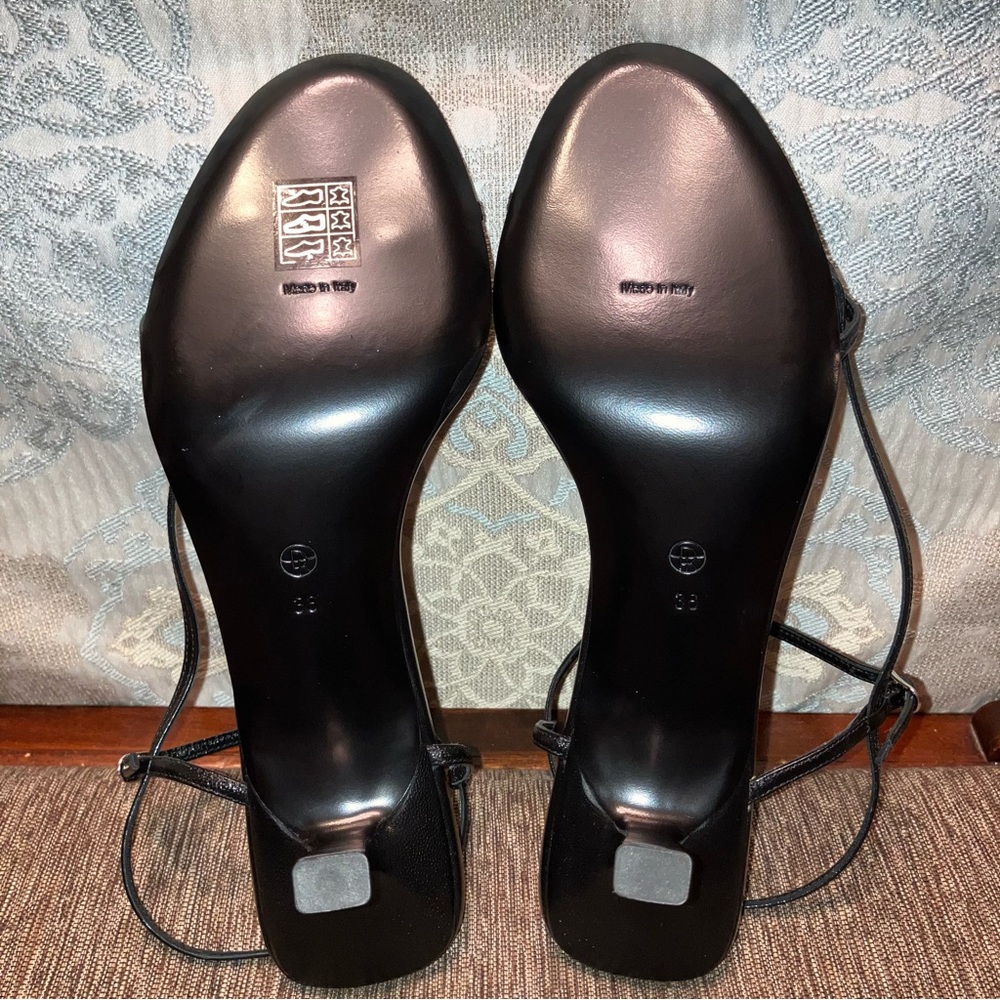 THE ROW Sandals BARE SANDAL Black KID LEATHER - Sz 8 M (EU 38) Made in Italy NEW - Picture 15 of 16